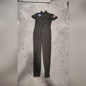 Top Gun Women's Green Flight Suit with Patches